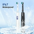 thumbnail image 5 of Flaremore Rotating Electric Toothbrush for Adults,600mAh Rechargeable Spin Ultrasonic Toothbrush with Plug-in Charging,5 Speed Adjustment Round Head Rotating and 2 Min Smart Timer,White, 5 of 7