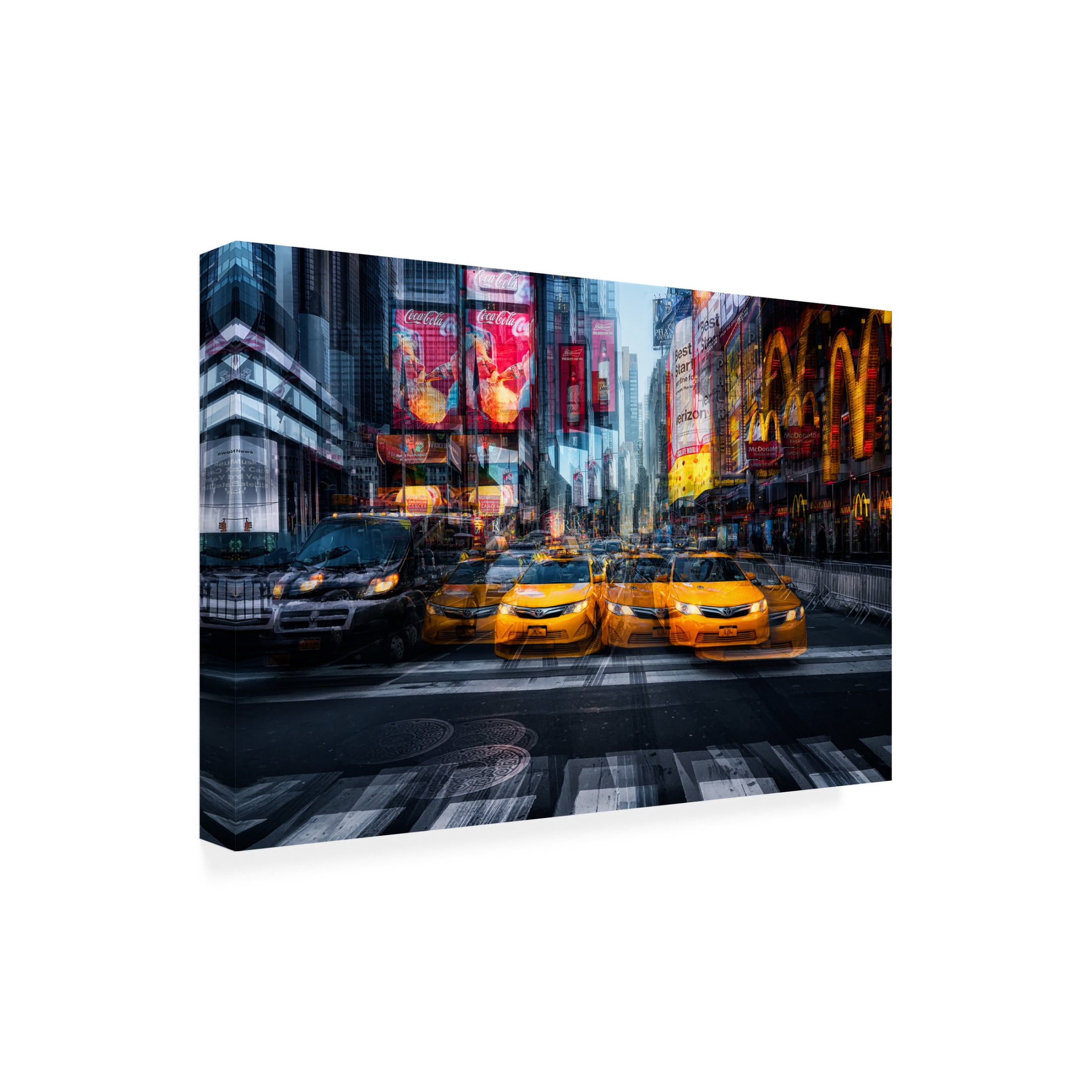 Trademark Fine Art Helena GARCIA HUERTAS a taxi for christmas Canvas Wall Art