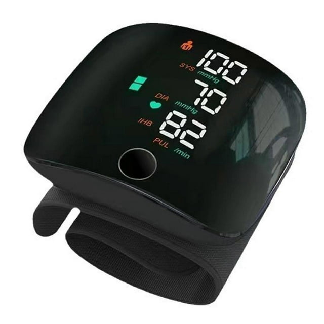 Rechargeable Digital Wrist Blood Pressure Monitors, Large Display Voice Broadcast Automatic Tensiometer, ,for Home Travel