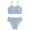 X004-Blue, variant on Girls Bathing Suit Teen Girls 2 Pieces Bikini with Chest Pad Swimwear Girls Sport Swimming Suit for 7-14 Years