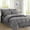 Gray, variant on Mocassi Comforter Set, 8-Piece Striped Down Alternative, Soft & Plush Bedding Set Perfect for Any Bed Room, King/California King Size, Black
