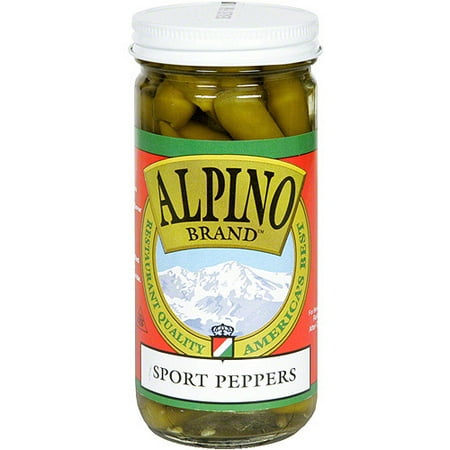 Alpino Brand Sport Peppers, 8 oz (Pack of 12)