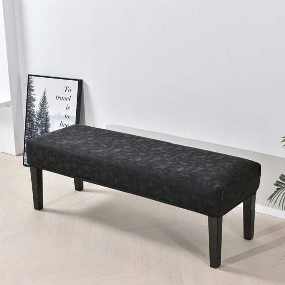 Joqmia Stretch Jacquard Bench Cover - Waterproof Removable Slipcover, Anti-Slip & Washable