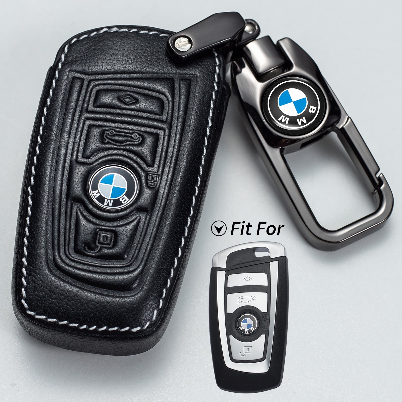 1x Silver Apple Logo Metal Keychain Keyring Key Ring Car Gift 