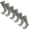 thumbnail image 2 of USBingoshop Men's Cotton Crew Diabetic Socks, 6 Pairs, White/Gray/Black, 2 of 5