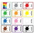 thumbnail image 3 of EeaseMX 12 hojas de tarjetas de colores para aprender palabras, tarjetas cognitivas en inglés, tarjetas de memoria impermeables con letras en inglés para niños (12 colores), 3 of 7