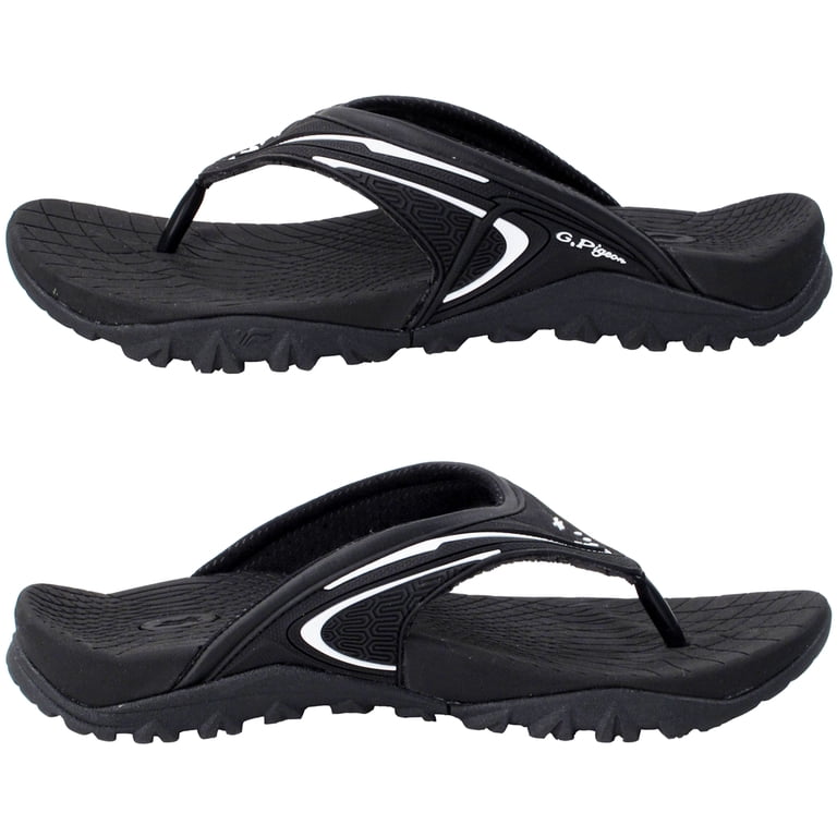 Ortho Unisex Flip Flops: 8507 Black White, EU41 (Women Size  display picture 2