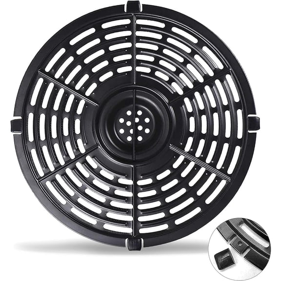 GWY Air Fryer Grill Pan for Power XL 5QT Air fryer, 8.7'' 5QT Round Non-Stick Air Fryer Replacement Tray Rack Parts Accessories Crisper Plate Grill Plate for Ultrean Gourmia Air Fryer, Dishwasher Saf