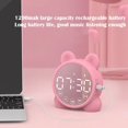 thumbnail image 5 of Bonito reloj despertador con altavoz Bluetooth para niños, reloj despertador para dormir junto a la cama, reloj electrónico para dormitorio de niños, reloj despertador con repetición, 5 of 5