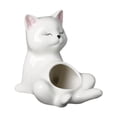 thumbnail image 1 of Ceramic Cat Planter Creative Flower Flower Ornament Planta de animales Pot de de de para la sala de estar del patio, 1 of 8