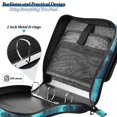 thumbnail image 4 of FORMRS Zipper Binder with Shoulder Strap 2-inch Ring 500 Sheet Capacity File Bag, Teal Blue Abstract Pattern, 4 of 5