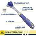 thumbnail image 4 of 2.5 Carbide Paint Scraper and 2pcs Blades Bundle, 4 of 7