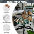 thumbnail image 5 of FKELYI American Tribal Geometric Horse Print Office Chair Cover Stretchable Removable Computer Chair Back Covers Anti-Dust High Back Office Desk Chair Slipcovers, Large, 5 of 6