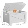 thumbnail image 3 of Zzistar Storage Chest, Wooden Storage Bench with Safety Hinge, Easy Assembly, Large Toy Chest for Entryway, Living Room, 3 of 6