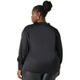 thumbnail image 2 of Ashley Stewart Women's Plus Size Cowl Neck Satin Blouse, Black, 2 of 4