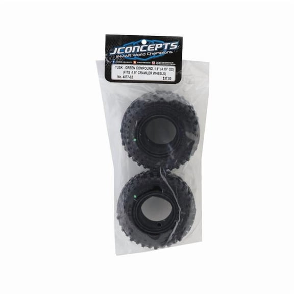 JConcepts 4077-02 Tusk - Green Compound 1.9 4.19 Od Fits 1.9 Scale Wheels