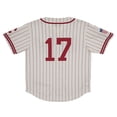 thumbnail image 3 of Men's Rings & Crwns #17 Cream Pittsburgh Crawfords Mesh Button-Down Replica Jersey, 3 of 3
