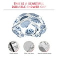 thumbnail image 4 of Gray Conch Shell Shower Cap, Reusable Bath Hair Hat for all Hair Lengths Hair Cover with Elastic Band Double Waterproof Layers Bathing Hat, 4 of 5