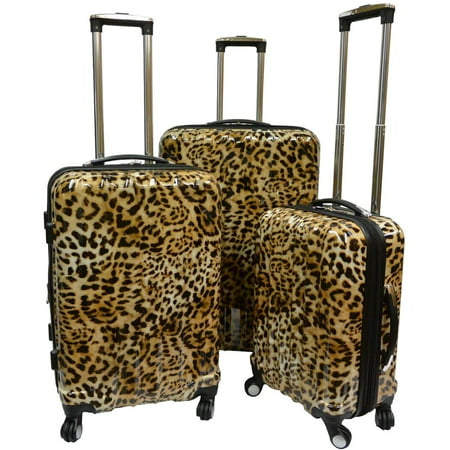 Leopard Hardside Spinner Luggage (Set of 3) (Best Type Of Luggage)
