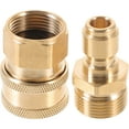 thumbnail image 1 of SHISUYAN 1 Pair 3/8 Inch Quick Release Hose Connectors Water Hose Fitting Adapter, 1 of 8