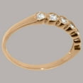 thumbnail image 4 of LBG British Made Solid 14k Rose Gold ring with Cubic Zirconia Womens Eternity Ring - 33 size options - Size 9.75, 4 of 9