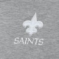thumbnail image 4 of Women's Antigua  Heather Gray New Orleans Saints Victory Crew Pullover Sweatshirt, 4 of 4