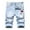 Sky Blue, variant on DDAPJ pyju Mens Jean Shorts Personality Rose Print Ripped Frayed Denim Shorts Lightweight Stretch Comfort Jean Shorts