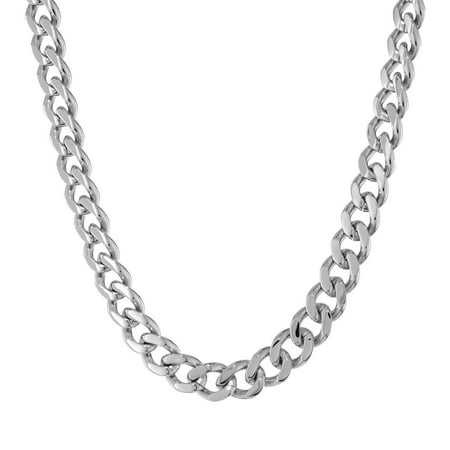 BIG Jewelry Co Men's Stainless Steel Curb Chain Necklace