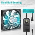12025 Small 67 Waterproof Computer Cooling Fan, with 110120220240 Speed ...