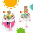 thumbnail image 3 of Bright Starts Bounce Bounce Baby 2-in-1 Activity Center Jumper & Table - Playful Palms Pink, 6 Months and up, 3 of 17