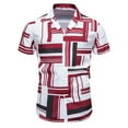 thumbnail image 2 of Vedolay Tops for Men Performance Quick Dry Short-Sleeve Casual Shirt,Red XL, 2 of 3