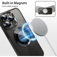 thumbnail image 5 of Compatible with iPhone 15 Pro Case Plating Magnetic Crystal [ Support Compatible with Magsafe ] Luxury Case Camera Protection Cover Screen Protector Cover Girls Women Phone Case -Black, 5 of 12