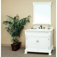 thumbnail image 2 of Bellaterra Home 36 in Solid wood frame mirror-cream white, 2 of 3