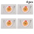 thumbnail image 3 of Coofit 4 Pcs Napperon en Faux Cuir Résistant à l'Eau et à l'Huile Tapis de Table Rectangulaire Tapis de Salle à Manger, 3 of 10