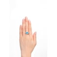 thumbnail image 2 of RYLOS Rings for Women 14K White Gold Ring Classic 9X7MM Oval Gemstone &  Diamonds December Turquoise Jewelry Size 6, 2 of 7