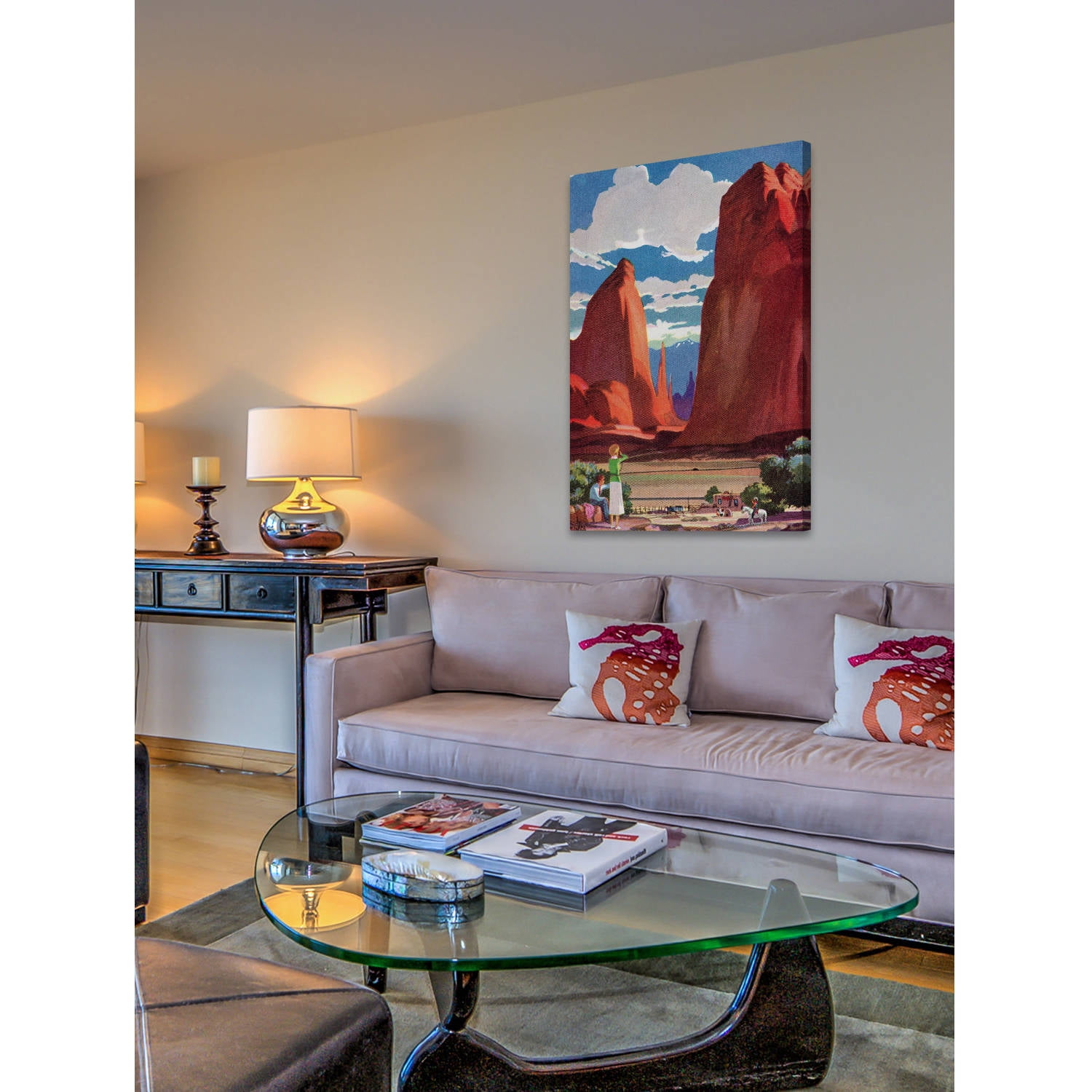 "Red Rocks" Painting Print on Wrapped Canvas