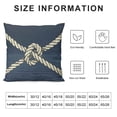 thumbnail image 5 of Nawypu  Decorative Throw Pillow Covers Nautical Rope Pattern Endless Navy with White Fishing Net and Marine Knots on Dark Blue Trendy Maritime Style Pillow Case for Sofa Couch Bed Car, 5 of 5