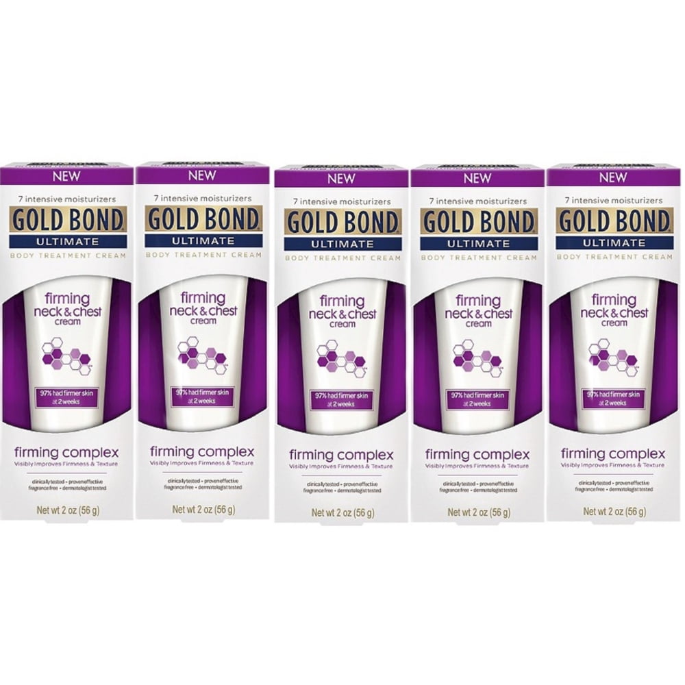 5 Pack Gold Bond Ultimate Firming Neck & Chest Cream 2 Oz Each