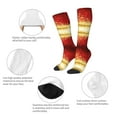 thumbnail image 6 of Lsque Red Gold Glitter Printed Crew Socks Men's Women's LightWeight Thin Casual Calf Socks ,Knee High Socks,Cotton Socks, 6 of 9