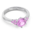 thumbnail image 3 of 2.15 Carat Round Cut Pink Sapphire Gemstone New Wedding Ring for Ladies Solid 18K White Gold Size 10.5 by Diamond-Capitals, 3 of 7
