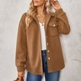thumbnail image 2 of Lilgiuy Women Spring And Autumn Coats Warm Solid Long Sleeve Outerwear(Khaki,4) Winter Fashion 2022, 2 of 5