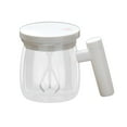 thumbnail image 2 of Taza de café portátil con agitación automática de 13.5 oz, agitador de bebidas, agitador automático Blanco con cable USB, 2 of 9