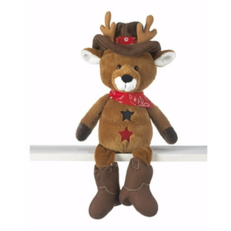 Cowboy Toy - Western Cowboy Reindeer Plush Toy - By Ganz