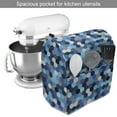 thumbnail image 2 of Abstract Stand Mixer Cover, Beecomb Like Rectangular Blurry Geometrical Image in Blue Tones and White Art, Kitchen Appliance Organizer Bag Cover with Pockets, 5 Quarts, Multicolor, by Ambesonne, 2 of 4