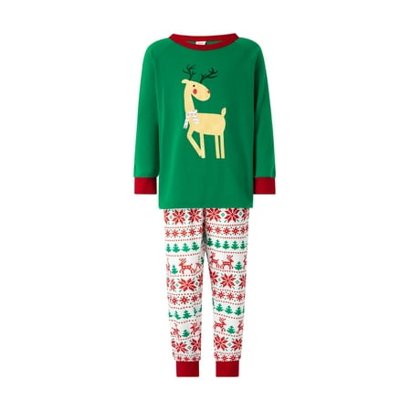 

Genuiskids Parent-Child Family Matching Christmas Pajamas Deer Snowflake Pjs Sleepwear Holiday Set for Men Women Kids Baby Dog