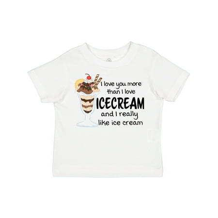 

Inktastic I Love You More Than Ice Cream and I Really Like Ice Cream Gift Toddler Boy or Toddler Girl T-Shirt