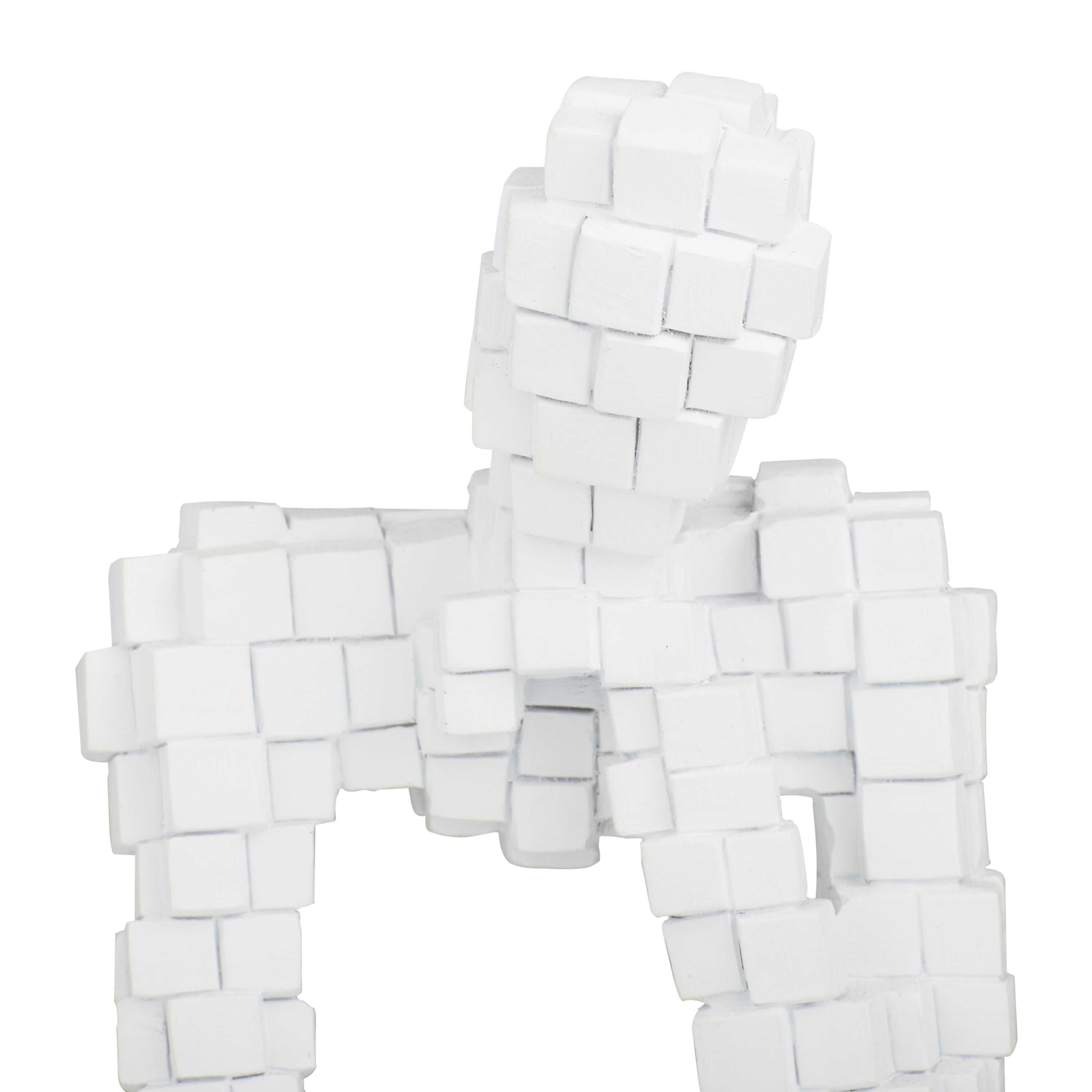 DecMode 6"W, 13"H Polystone Contemporary Sculptures, White, 3-Piece