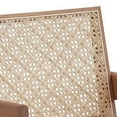 thumbnail image 2 of Tina 26 Inch Accent Armchair-Woven Rattan-Natural Brown Wood Finish, 2 of 5
