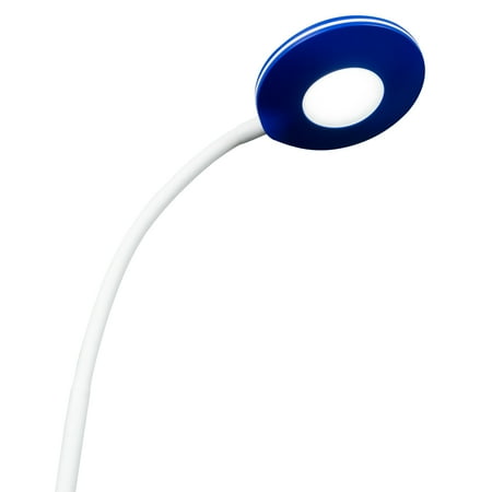 OttLite - Study LED Desk Lamp with 3 Brightness Settings, Flexible Neck and Clear Sun Technology - Blue and White