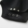 thumbnail image 5 of Newborn Baby Boy Clothes Ribbed Knitted Cotton Short Sleeve Romper +Pants Solid Color Summer Outfits Black 0-3 Months, 5 of 6